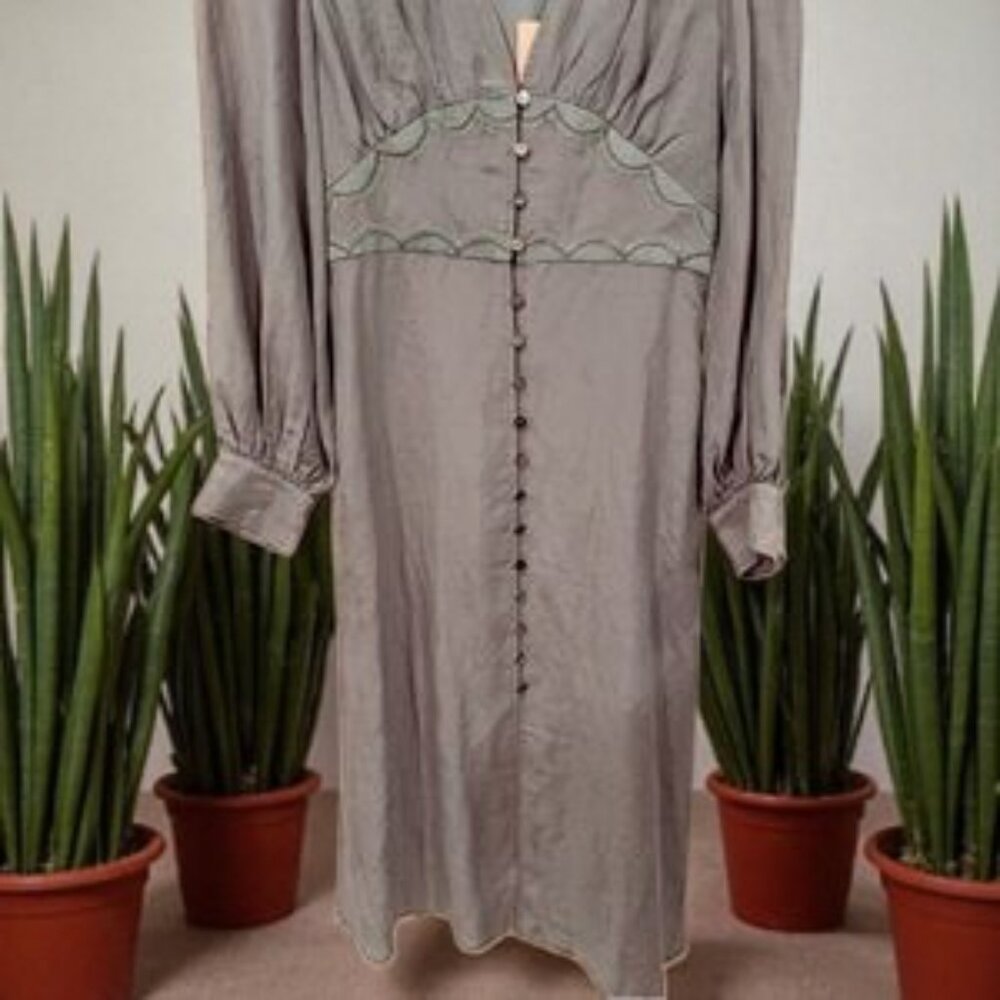 NWT Sancia Mathilde Midi Dress in Eucalyptus - Picture 3 of 6